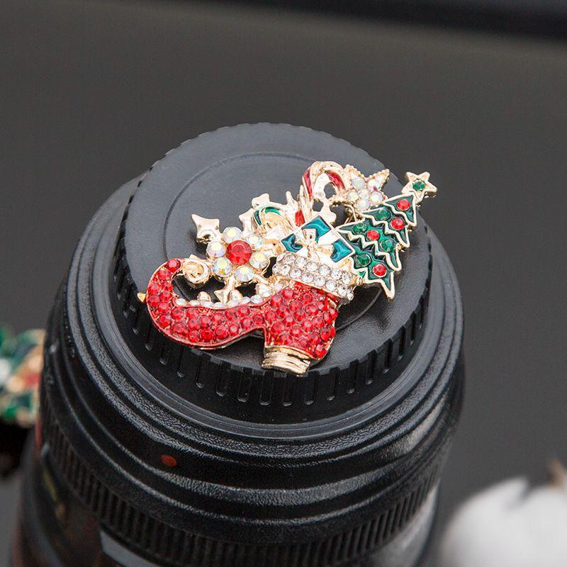 Christmas Tree Boot Alloy Brooch