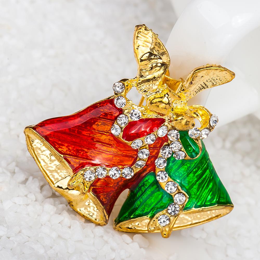 Classic Christmas Bell Brooch