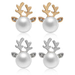 Christmas Pearl Antlers Earrings