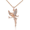 Crystal Fairy Necklace in 18K Rose Gold