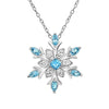 Zircon Christmas Snowflake Necklace