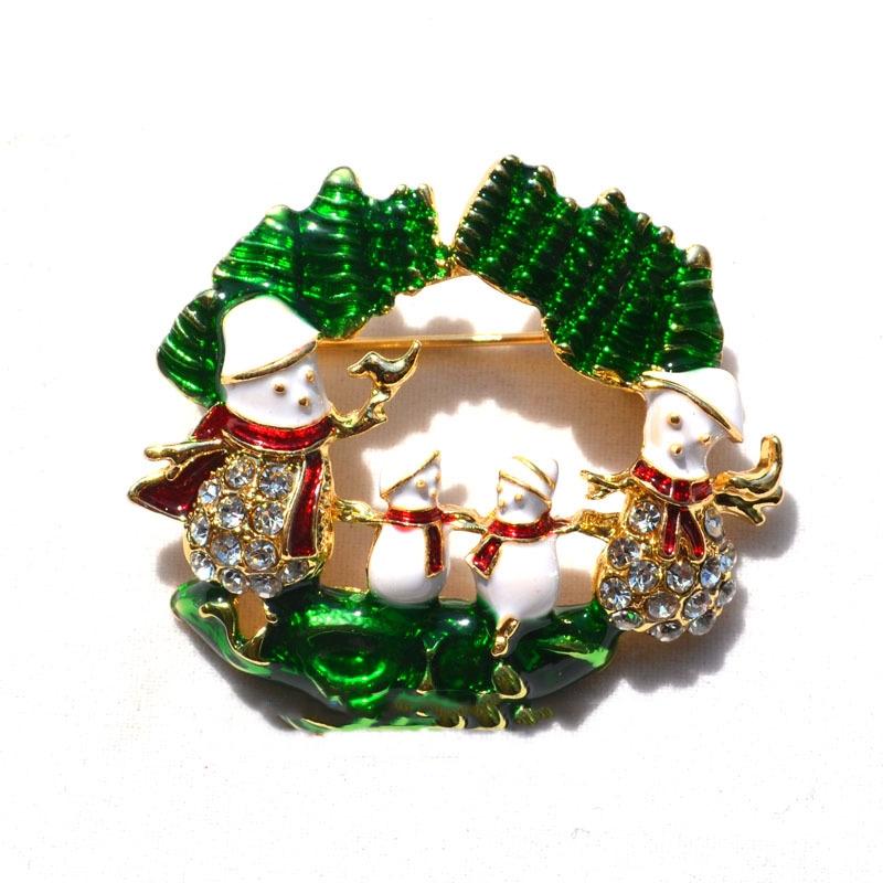 Christmas Crystal Brooches