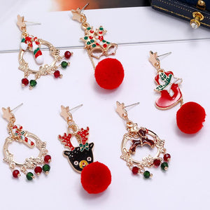 Asymmetrical Elk Bell Earrings