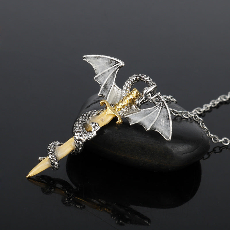 Flying Sword Dragon Necklace