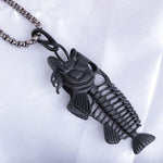 Exaggerated Fish & Fishing Hook Pendant