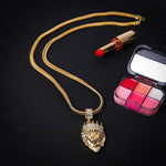 Gold Lion Head Pendant