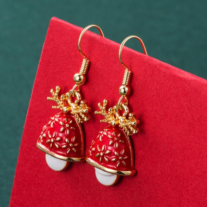 Christmas Series Santa Claus Snowflake Elk Earrings