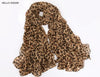 Leopard Print Chiffon Scarf