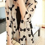 Leopard Print Chiffon Scarf