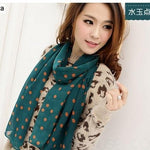 Leopard Print Chiffon Scarf