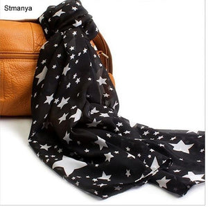 Leopard Print Chiffon Scarf