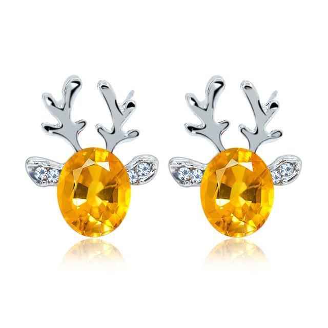 Crystal Reindeer Earrings