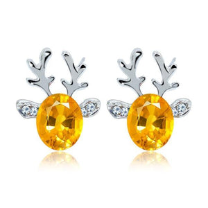 Crystal Reindeer Earrings