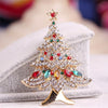 Rhinestone Christmas Tree Brooch