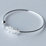 Hot 925 Silver Feather Bracelet