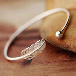 Hot 925 Silver Feather Bracelet