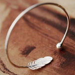 Hot 925 Silver Feather Bracelet