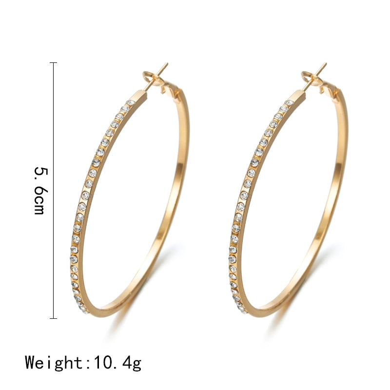 Amazing Rhinestone Hoop Earrings