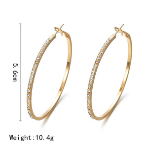 Amazing Rhinestone Hoop Earrings