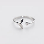 925 Sterling Silver Whale Tail Ring