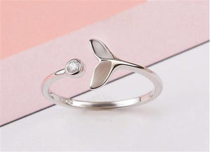 925 Sterling Silver Whale Tail Ring