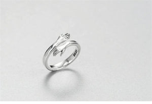 925 Sterling Silver Love Hug Ring