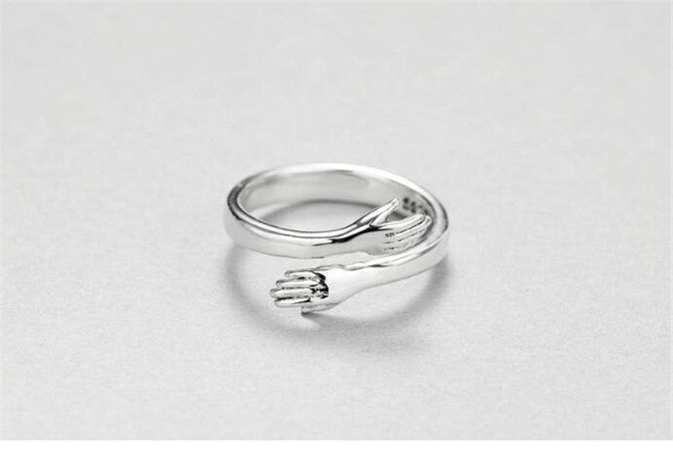 925 Sterling Silver Love Hug Ring