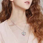 Life Is Beautiful Unicorn Heart  Necklace