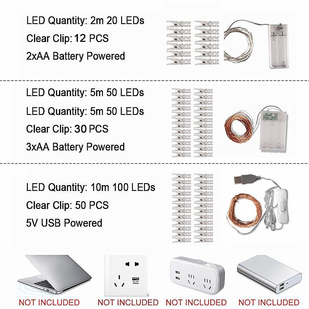 LED Christmas Card Peg Lights