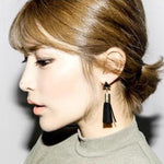 Triangle Tassel Drop Earrings