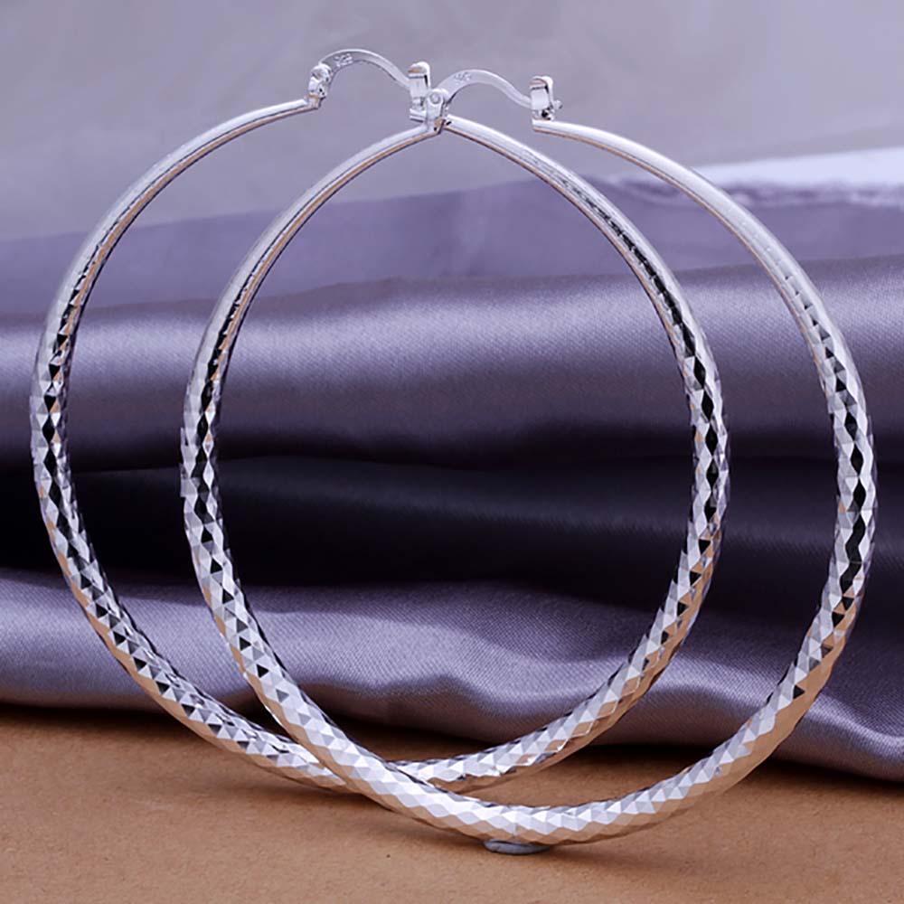 Elegant Prismatic Pattern Hoop Earrings