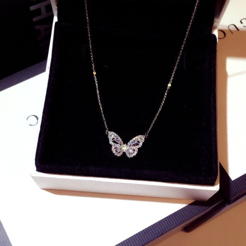 925 Sterling Silver Gypsy Butterfly Necklace