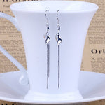 925 Sterling Silver Exaggerated Torsion Tassel Silver Earrings