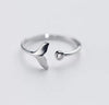 925 Sterling Silver Whale Tail Ring