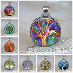 Tree Of Life Glass Statement Necklace