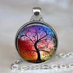 Tree Of Life Glass Statement Necklace