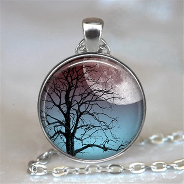 Tree Of Life Glass Statement Necklace