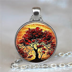 Tree Of Life Glass Statement Necklace