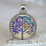 Tree Of Life Glass Statement Necklace