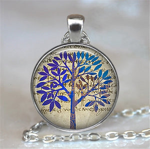 Tree Of Life Glass Statement Necklace