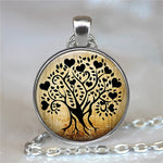 Tree Of Life Glass Statement Necklace