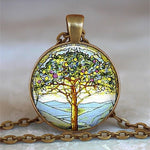 Tree Of Life Glass Statement Necklace