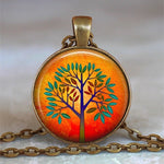 Tree Of Life Glass Statement Necklace