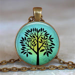 Tree Of Life Glass Statement Necklace