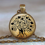 Tree Of Life Glass Statement Necklace