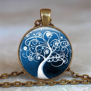 Tree Of Life Glass Statement Necklace