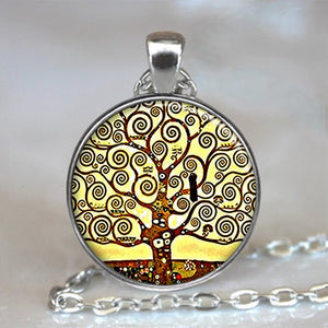 Tree Of Life Glass Statement Necklace