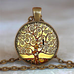 Tree Of Life Glass Statement Necklace