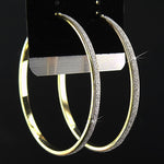 Silver Frosted Big Hoop Earrings