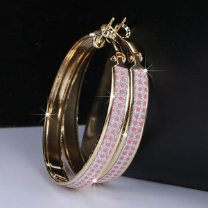 Silver Frosted Big Hoop Earrings